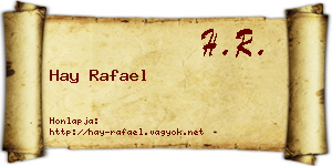 Hay Rafael névjegykártya
